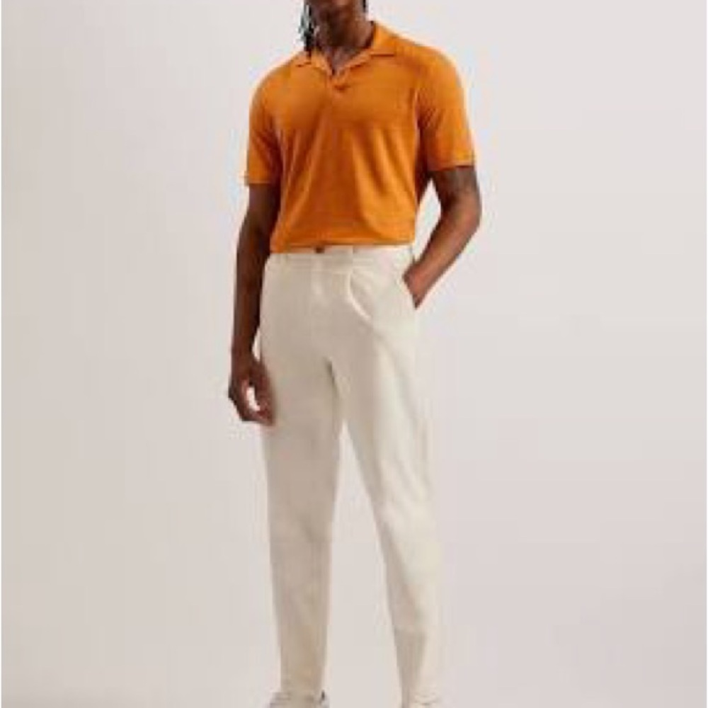 Ted Baker Men's Orange Quarter Zip Shirt